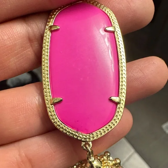 Kendra Scott Rayne Gold and Pink Pendant Necklace - Picture 8 of 8
